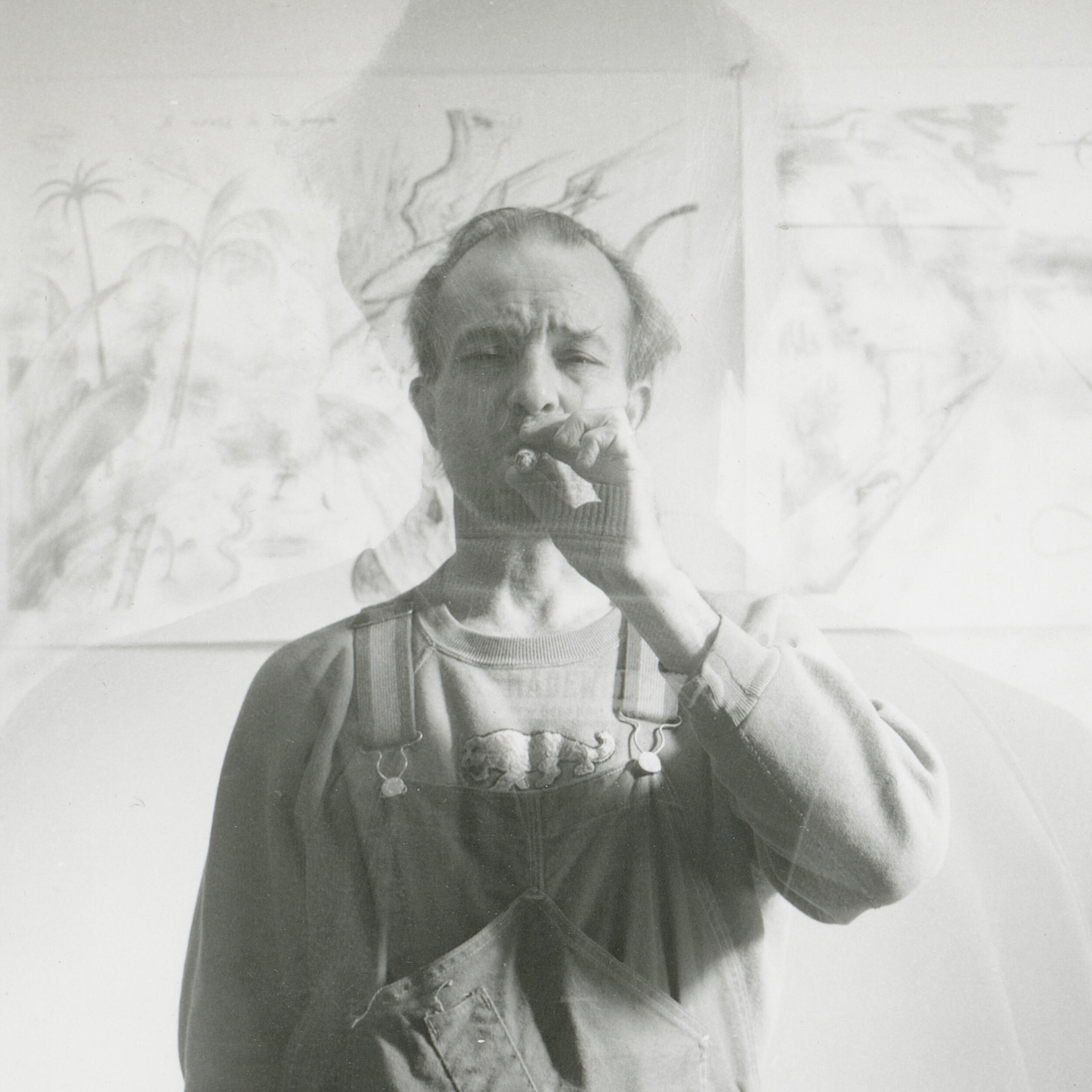 H.C. Westermann at Landfall Press in Chicago, 1972. Photograph by Johnnie Johnson. Image courtesy of Jack Lemon / Landfall Press Archive
